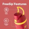 imageOwala Wicked FreeSip Insulated Stainless Steel Water Bottle with Straw for Sports and Travel BPAFree Sports Water Bottle 32 oz Glinda PinkGryffindor