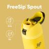 imageOwala Wicked FreeSip Insulated Stainless Steel Water Bottle with Straw for Sports and Travel BPAFree Sports Water Bottle 32 oz Glinda PinkHufflepuff