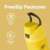 imageOwala Wicked FreeSip Insulated Stainless Steel Water Bottle with Straw for Sports and Travel BPAFree Sports Water Bottle 32 oz Glinda PinkHufflepuff