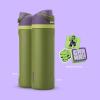 imageOwala Wicked FreeSip Insulated Stainless Steel Water Bottle with Straw for Sports and Travel BPAFree Sports Water Bottle 32 oz Glinda PinkHulk