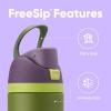 imageOwala Wicked FreeSip Insulated Stainless Steel Water Bottle with Straw for Sports and Travel BPAFree Sports Water Bottle 32 oz Glinda PinkHulk