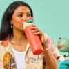 imageOwala Wicked FreeSip Insulated Stainless Steel Water Bottle with Straw for Sports and Travel BPAFree Sports Water Bottle 32 oz Glinda PinkMoana