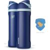 imageOwala Wicked FreeSip Insulated Stainless Steel Water Bottle with Straw for Sports and Travel BPAFree Sports Water Bottle 32 oz Glinda PinkRavenclaw