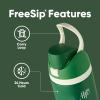 imageOwala Wicked FreeSip Insulated Stainless Steel Water Bottle with Straw for Sports and Travel BPAFree Sports Water Bottle 32 oz Glinda PinkSlytherin
