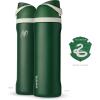imageOwala Wicked FreeSip Insulated Stainless Steel Water Bottle with Straw for Sports and Travel BPAFree Sports Water Bottle 32 oz Glinda PinkSlytherin