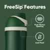 imageOwala Wicked FreeSip Insulated Stainless Steel Water Bottle with Straw for Sports and Travel BPAFree Sports Water Bottle 32 oz Glinda PinkSlytherin