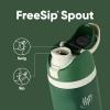 imageOwala Wicked FreeSip Insulated Stainless Steel Water Bottle with Straw for Sports and Travel BPAFree Sports Water Bottle 32 oz Glinda PinkSlytherin