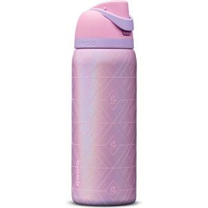 imageOwala Wicked FreeSip Insulated Stainless Steel Water Bottle with Straw for Sports and Travel BPAFree Sports Water Bottle 32 oz Glinda PinkGlinda