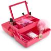 imageCaboodles OnTheGo Girl Makeup Box Wicked For Good Glinda Glam Limited Edition Hard Plastic Makeup Organizer Box BuiltIn Mirror Secure Latch Includes a WickedThemed Sticker SheetWicked Glinda  Pink over Pink Sparkle