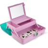 imageCaboodles OnTheGo Girl Makeup Box Wicked For Good Glinda Glam Limited Edition Hard Plastic Makeup Organizer Box BuiltIn Mirror Secure Latch Includes a WickedThemed Sticker SheetTeal Lavender