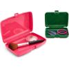 imageCaboodles OnTheGo Girl Makeup Box Wicked For Good Glinda Glam Limited Edition Hard Plastic Makeup Organizer Box BuiltIn Mirror Secure Latch Includes a WickedThemed Sticker SheetWicked  Pink  Green