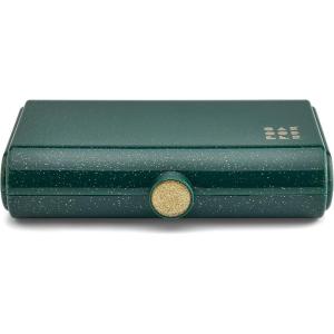 imageCaboodles OnTheGo Girl Makeup Box Wicked For Good Glinda Glam Limited Edition Hard Plastic Makeup Organizer Box BuiltIn Mirror Secure Latch Includes a WickedThemed Sticker SheetWicked Emerald Sparkle  Fun Citron