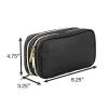 imageConair Makeup Bag Large Double Zip Toiletry and Cosmetic Bag Perfect Size for Use At Home or Travel Double Zip Organizer Shape in BlackBlack