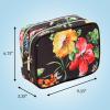 imageConair Makeup Bag Large Double Zip Toiletry and Cosmetic Bag Perfect Size for Use At Home or Travel Double Zip Organizer Shape in BlackBlack Floral
