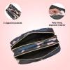 imageConair Makeup Bag Large Double Zip Toiletry and Cosmetic Bag Perfect Size for Use At Home or Travel Double Zip Organizer Shape in BlackBlue  Pink  Black Camo