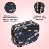 imageConair Makeup Bag Large Double Zip Toiletry and Cosmetic Bag Perfect Size for Use At Home or Travel Double Zip Organizer Shape in BlackBlue  Pink  Black Camo
