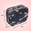imageConair Makeup Bag Large Double Zip Toiletry and Cosmetic Bag Perfect Size for Use At Home or Travel Double Zip Organizer Shape in BlackBlue  Pink  Black Camo