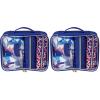 imageConair Makeup Bag Large Double Zip Toiletry and Cosmetic Bag Perfect Size for Use At Home or Travel Double Zip Organizer Shape in BlackBlue Palm