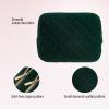imageConair Makeup Bag Large Double Zip Toiletry and Cosmetic Bag Perfect Size for Use At Home or Travel Double Zip Organizer Shape in BlackEvergreen