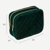 imageConair Makeup Bag Large Double Zip Toiletry and Cosmetic Bag Perfect Size for Use At Home or Travel Double Zip Organizer Shape in BlackEvergreen