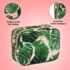 imageConair Makeup Bag Large Double Zip Toiletry and Cosmetic Bag Perfect Size for Use At Home or Travel Double Zip Organizer Shape in BlackPink Palm