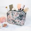 imageConair Makeup Bag Large Double Zip Toiletry and Cosmetic Bag Perfect Size for Use At Home or Travel Double Zip Organizer Shape in BlackTropical