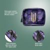 imageConair Makeup Bag Large Double Zip Toiletry and Cosmetic Bag Perfect Size for Use At Home or Travel Double Zip Organizer Shape in BlackWicked Purple