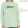 imageWicked womens Wicked Womens Ladies ampamp Juniors Front ampamp Back Crewneck Sweatshirt With EmbroideryMint