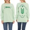 imageWicked womens Wicked Womens Ladies ampamp Juniors Front ampamp Back Crewneck Sweatshirt With EmbroideryMint