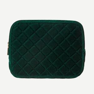 imageConair Makeup Bag Large Double Zip Toiletry and Cosmetic Bag Perfect Size for Use At Home or Travel Double Zip Organizer Shape in BlackEvergreen