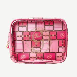 imageConair Makeup Bag Large Double Zip Toiletry and Cosmetic Bag Perfect Size for Use At Home or Travel Double Zip Organizer Shape in BlackGlinda Pink
