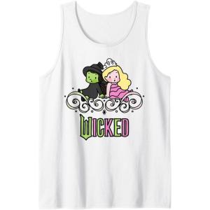imageWicked Elphaba ampamp Glinda Together Playful Cartoon Style Tank TopWhite