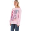 imageWicked womens Wicked Glinda Womens Ladies ampamp Juniors Pink Crewneck Sweatshirt With Glitter SleevesLight Pink