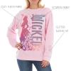 imageWicked womens Wicked Glinda Womens Ladies ampamp Juniors Pink Crewneck Sweatshirt With Glitter SleevesLight Pink