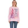 imageWicked womens Wicked Glinda Womens Ladies ampamp Juniors Pink Crewneck Sweatshirt With Glitter SleevesLight Pink