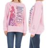 imageWicked womens Wicked Glinda Womens Ladies ampamp Juniors Pink Crewneck Sweatshirt With Glitter SleevesLight Pink