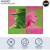 imageIdea Nuova Wicked the Movie Glinda and Elphaba Canvas Wall Art with Embroidery Detail 14quot Wx11 H