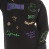 imageWicked Glinda ampamp Elphaba Womens Ladies ampamp Juniors Crewneck Sweatshirt with Embroidery ampamp Chenille Sleeve ampamp Back GraphicsBlack