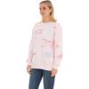 imageWicked Glinda ampamp Elphaba Womens Ladies ampamp Juniors Crewneck Sweatshirt with Embroidery ampamp Chenille Sleeve ampamp Back GraphicsPink
