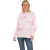 imageWicked Glinda ampamp Elphaba Womens Ladies ampamp Juniors Crewneck Sweatshirt with Embroidery ampamp Chenille Sleeve ampamp Back GraphicsPink