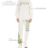 imageWicked Womens Ladies ampamp Juniors OffWhite 2Piece Crewneck ampamp Jogger Set with Screen Print ampamp Iridescent RhinestonesOffwhite