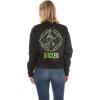 imageWicked womens Wicked Elphaba Womens Ladies ampamp Juniors Satin Bomber Jacket With Embroidery ampamp Metallic Foil Back GraphicBlack