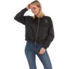 imageWicked womens Wicked Elphaba Womens Ladies ampamp Juniors Satin Bomber Jacket With Embroidery ampamp Metallic Foil Back GraphicBlack