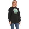 imageWicked womens Wicked Womens Ladies ampamp Juniors Black Crewneck Sweatshirt With Emerald City Vinyl Crystal Ball Glitter PrintBlack