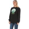 imageWicked womens Wicked Womens Ladies ampamp Juniors Black Crewneck Sweatshirt With Emerald City Vinyl Crystal Ball Glitter PrintBlack