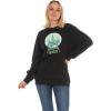 imageWicked womens Wicked Womens Ladies ampamp Juniors Black Crewneck Sweatshirt With Emerald City Vinyl Crystal Ball Glitter PrintBlack