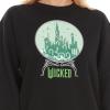imageWicked womens Wicked Womens Ladies ampamp Juniors Black Crewneck Sweatshirt With Emerald City Vinyl Crystal Ball Glitter PrintBlack