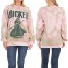 imageWicked womens Wicked Elphaba Womens Ladies ampamp Juniors Printed Wash Crewneck SweatshirtPinkcombo