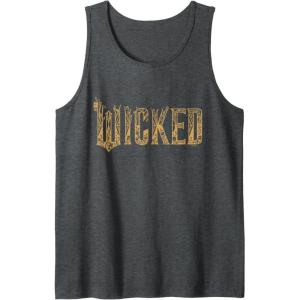 imageWicked For Good Gold Glam Logo Tank TopDark Heather Grey