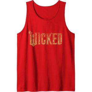 imageWicked For Good Gold Glam Logo Tank TopRed